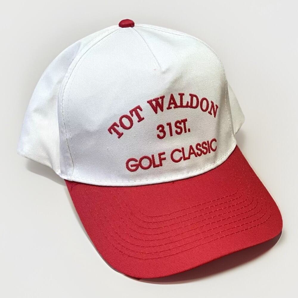 Vintage Snap Back Hat Tot Waldon Golf Classic White Cap 31st Otto Kentucky
